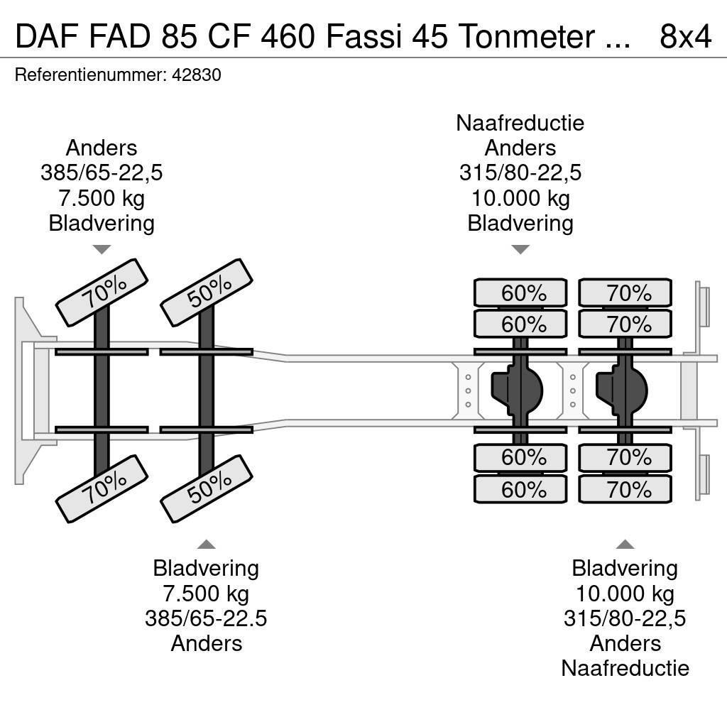 DAF FAD 85 CF 460 Fassi 45 Tonmeter laadkraan + Fly-Ji Gru per tutti i terreni