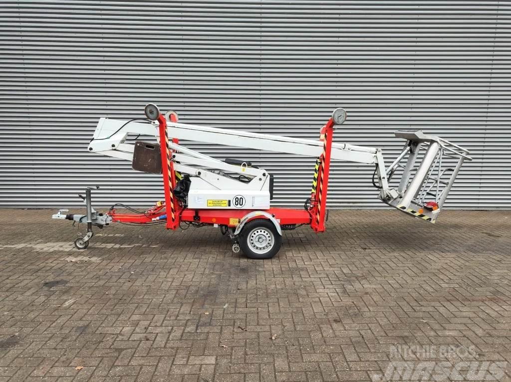 Denka-Lift JR 12 Moover Electric Basket Damage! Trailer mounted aerial platforms