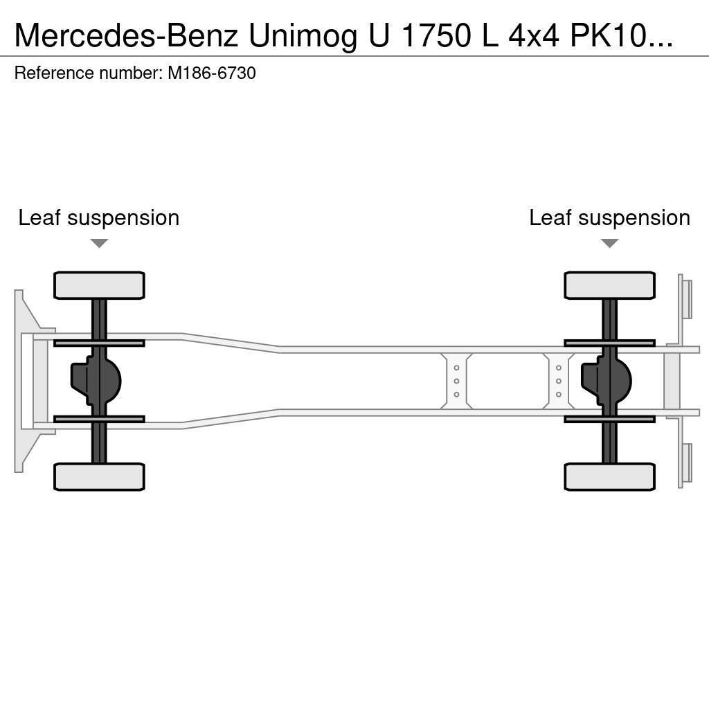 Mercedes-Benz Unimog U 1750 L 4x4 PK105B+BASKET / WINCH / PLATFO Crane trucks