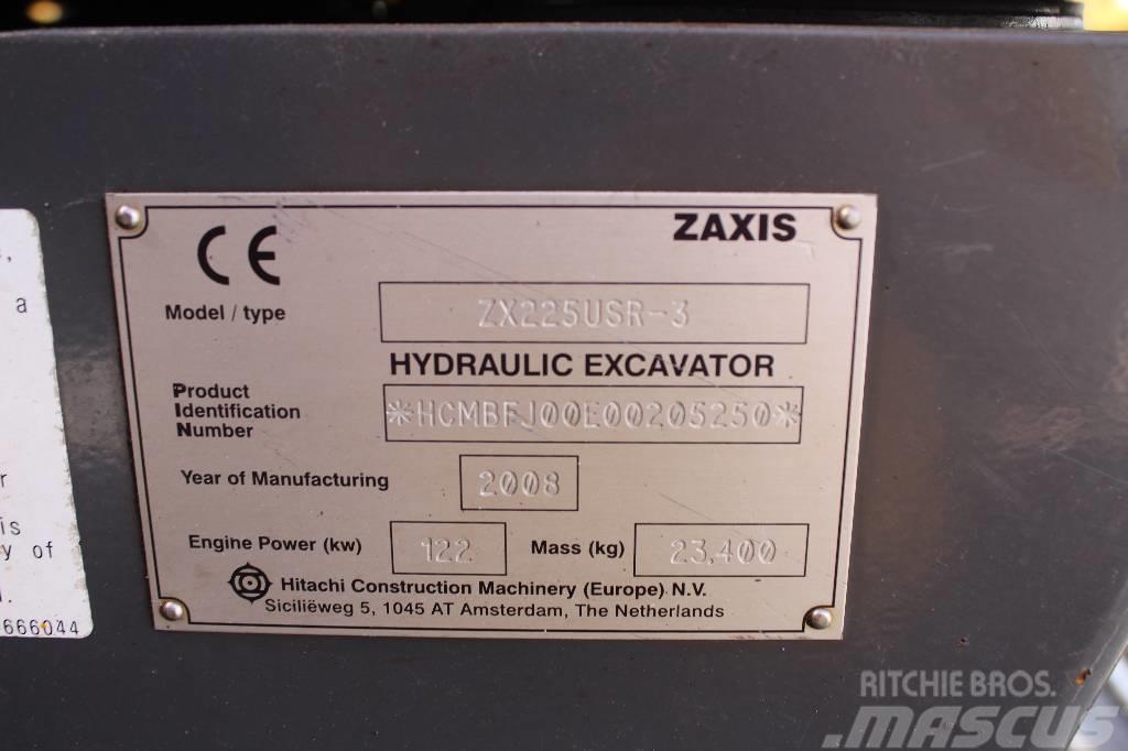 Hitachi ZX 225 USR LC-3 / Pyörittäjä, Kauha, Rasvari, YM! Crawler excavators