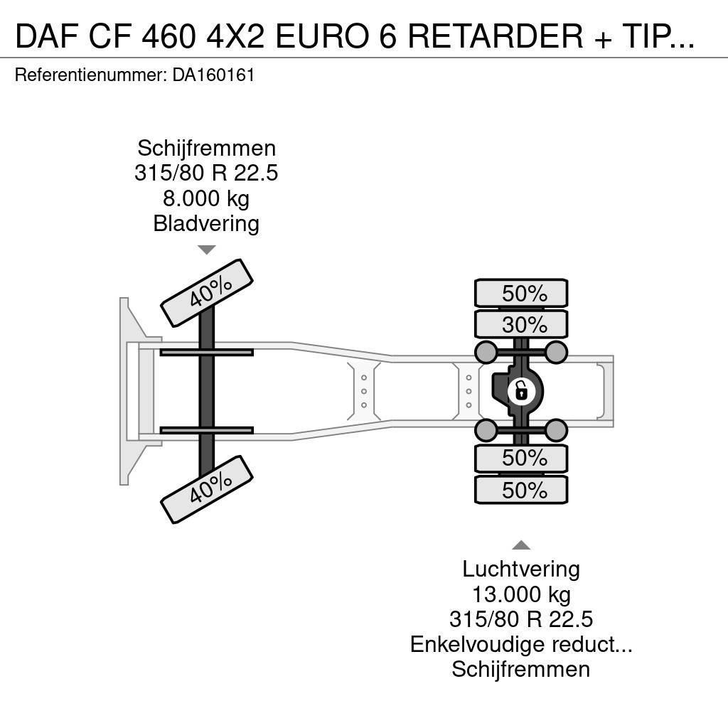 DAF CF 460 4X2 EURO 6 RETARDER + TIPPER HYDRAULIC Motrici e Trattori Stradali