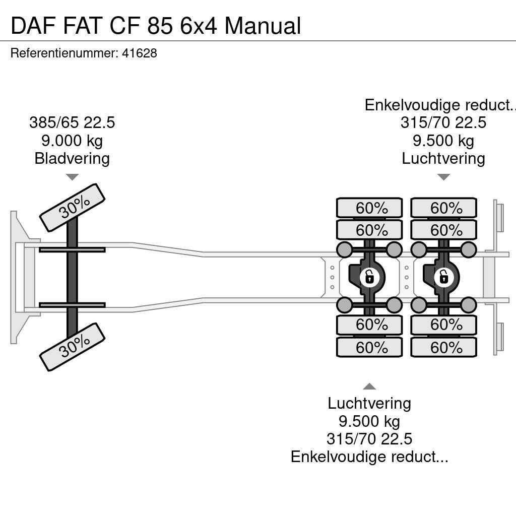 DAF FAT CF 85 6x4 Manual Camion con gancio di sollevamento