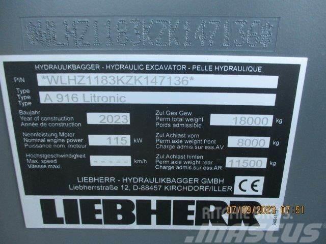 Liebherr A 916 Litronic G6.0-D Escavatori gommati