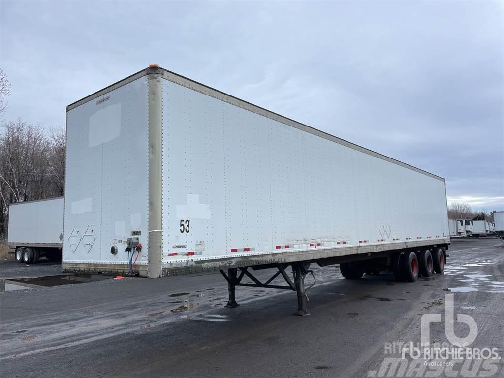 Manac 53 ft x 102 in Tri/A Box body semi-trailers