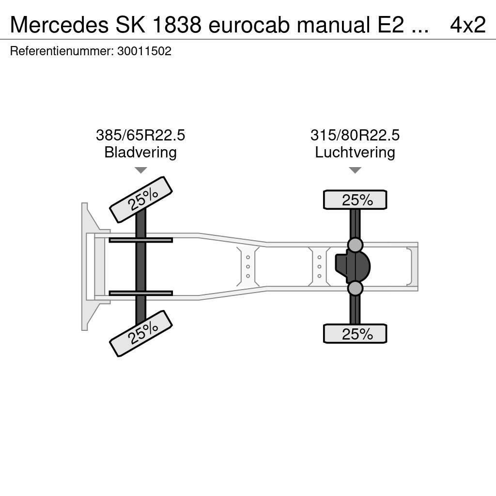Mercedes-Benz SK 1838 eurocab manual E2 om442 Tractor Units