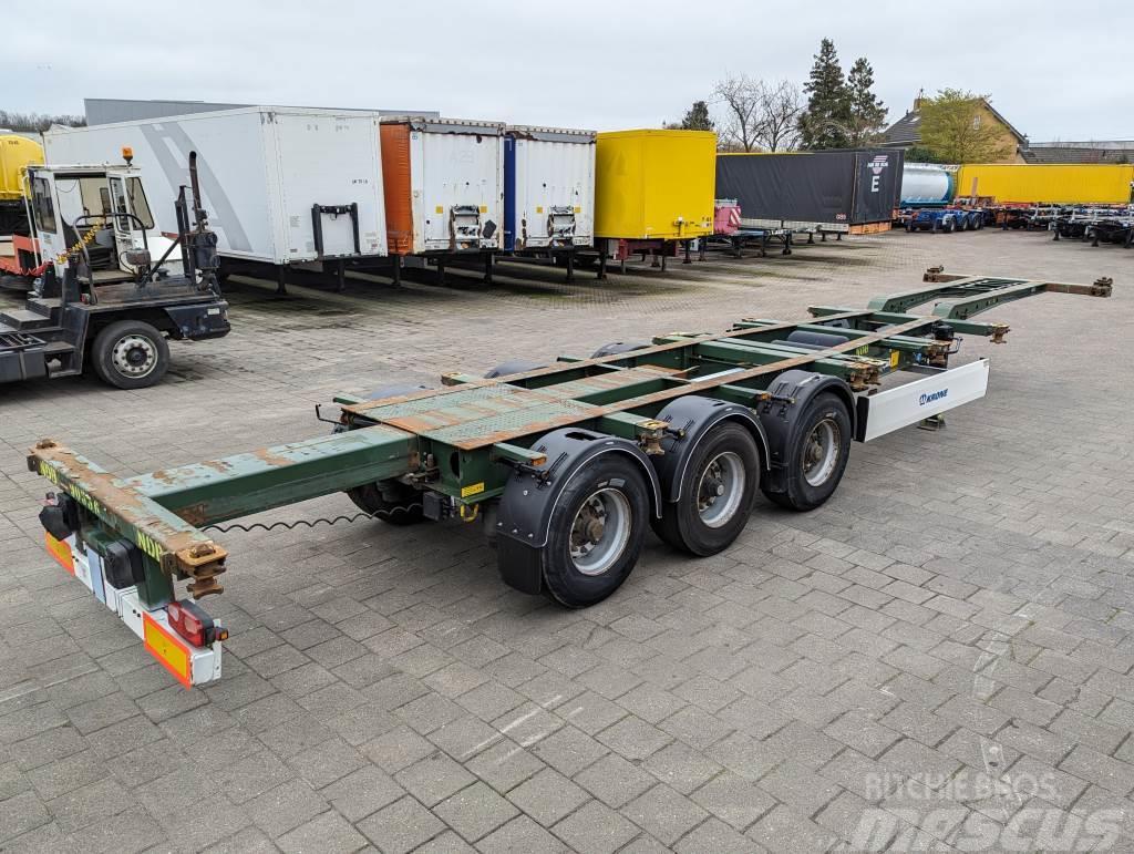 Krone SD 27 3-Assen BPW - Kont Schuiver - DrumBrakes - 5 Containerframe semi-trailers