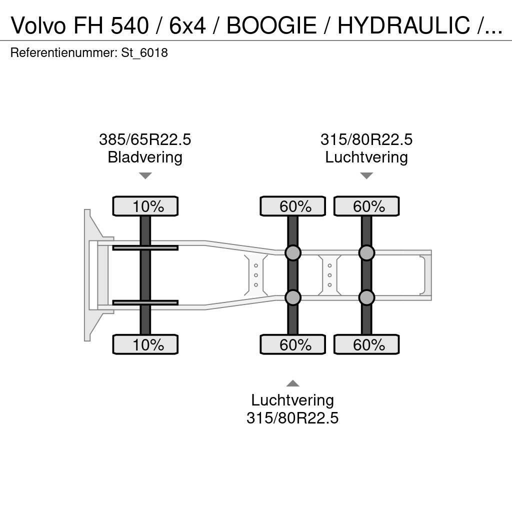 Volvo FH 540 / 6x4 / BOOGIE / HYDRAULIC / RETARDER / Tractor Units