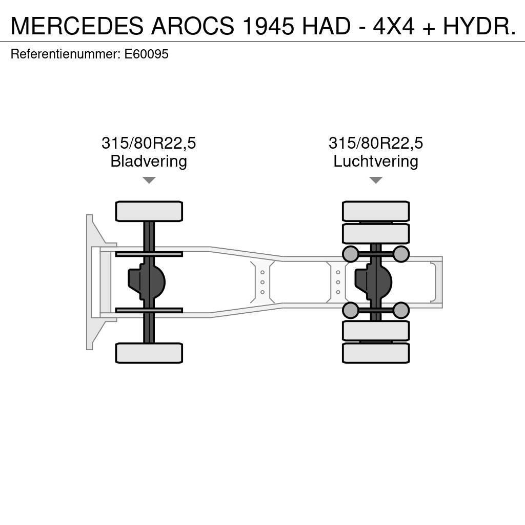 Mercedes-Benz AROCS 1945 HAD - 4X4 + HYDR. Tractor Units