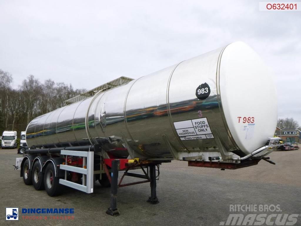  Crane Fruehauf Food tank inox 30 m3 / 1 comp Tanker semi-trailers