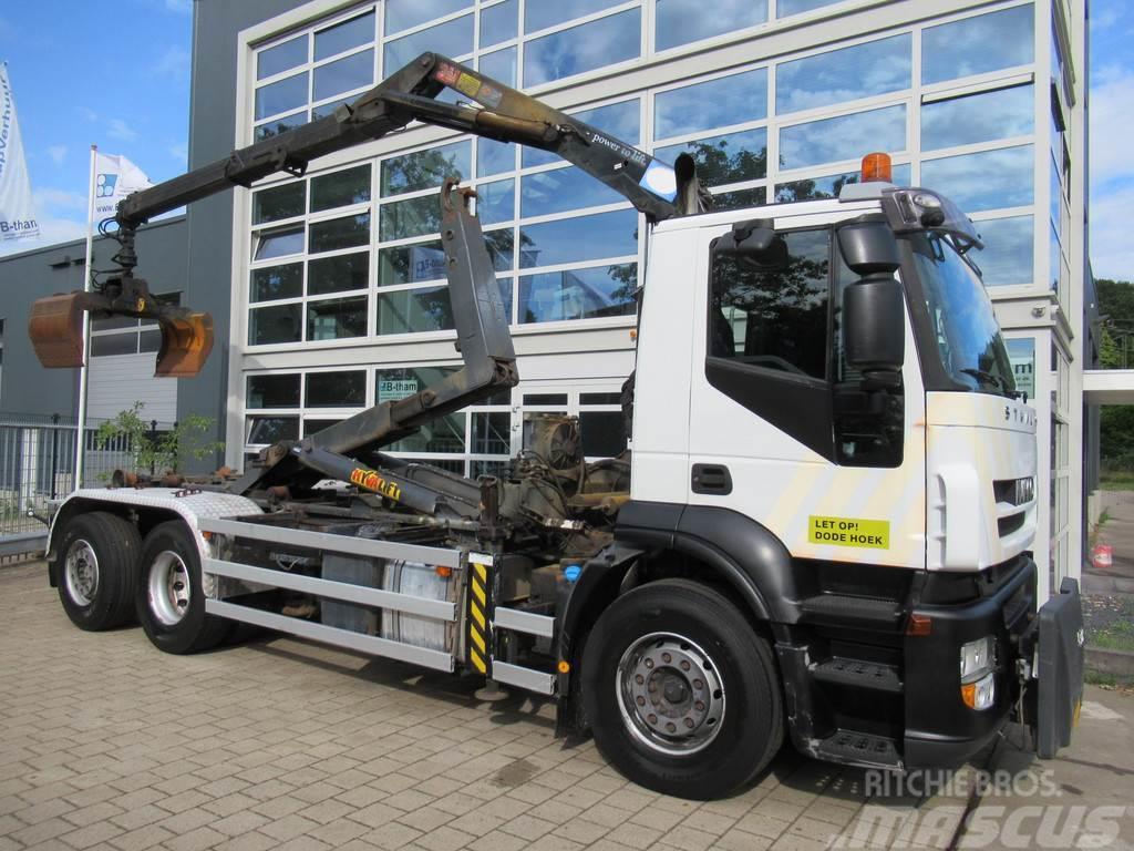 Iveco Stralis AD260S31Y/PS HMF 1244 Z2 + 20T Hyvalift Ab Hook lift trucks