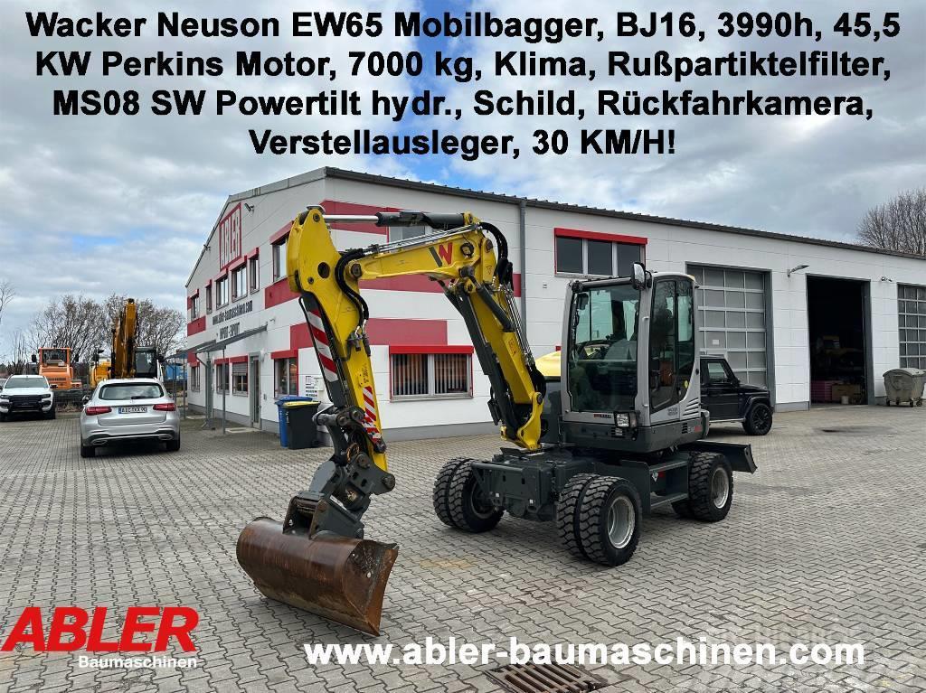 Wacker Neuson EW 65 Mobilbagger Powertilt MS08 Klima 30km/h TOP Wheeled excavators
