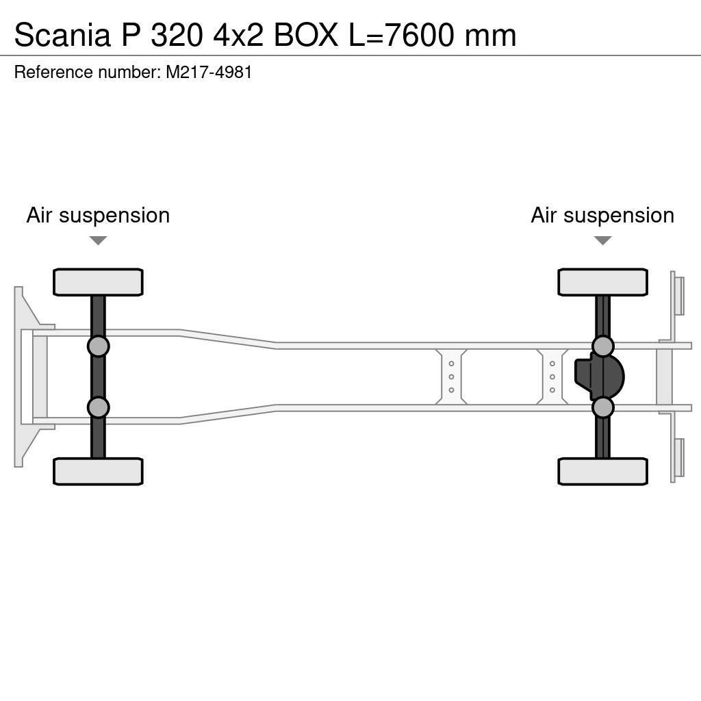 Scania P 320 4x2 BOX L=7600 mm Box body trucks