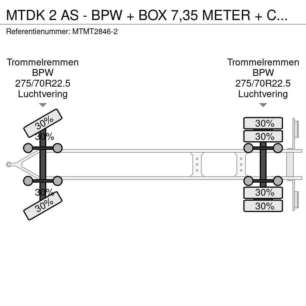  MTDK 2 AS - BPW + BOX 7,35 METER + CARGOLIFT ZEPRO Box body trailers