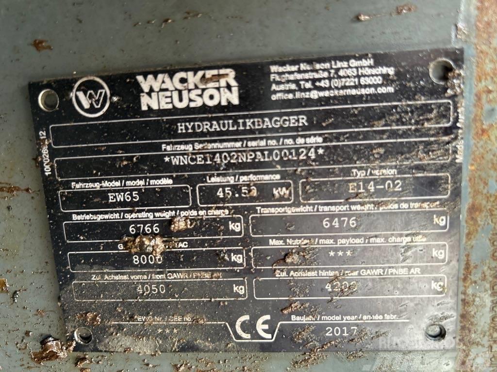 Wacker Neuson EW65 Wheeled excavators