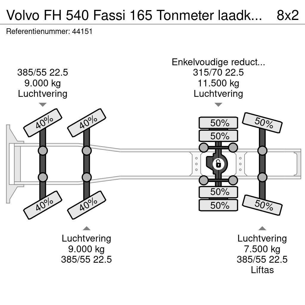 Volvo FH 540 Fassi 165 Tonmeter laadkraan + Fly-Jib Just Tractor Units