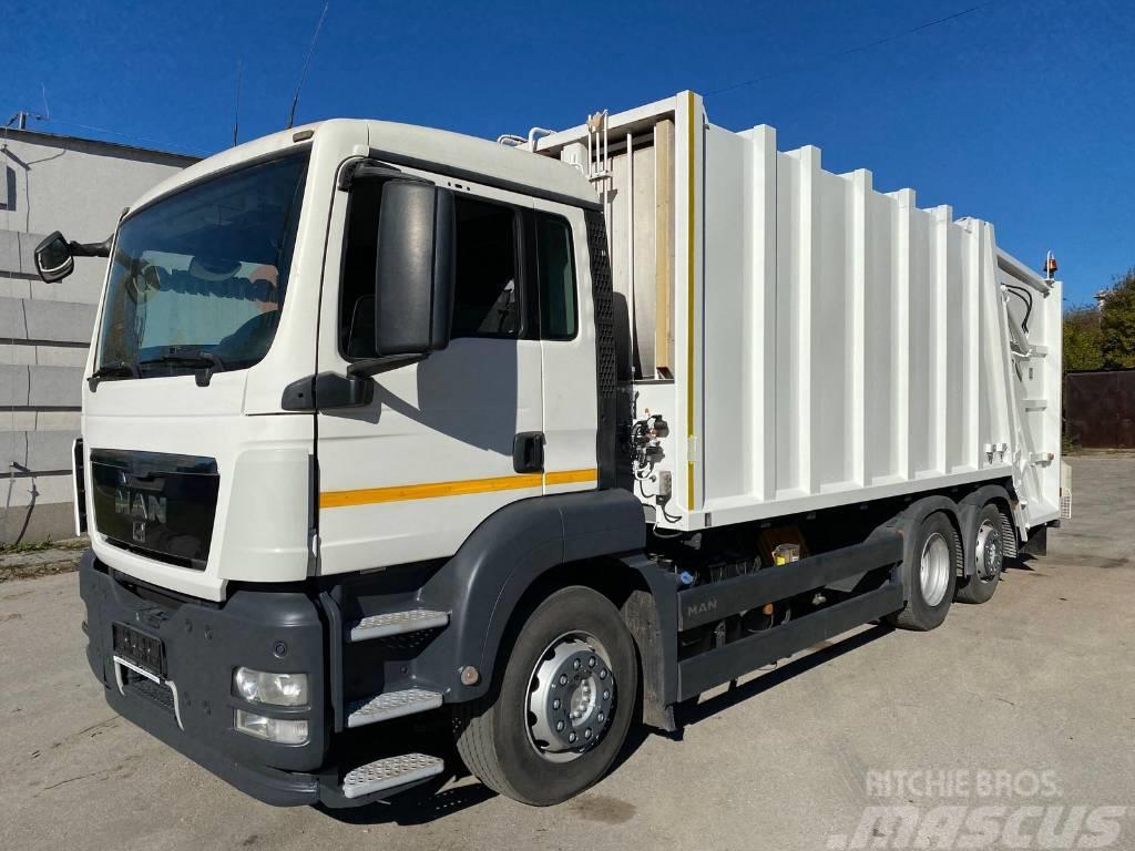 MAN TGA 26.320 śmieciarka trzyosiowa HALLER 24m3 EURO Waste trucks