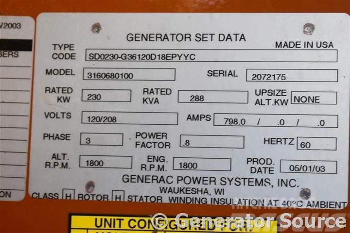 Generac 230 kW - JUST ARRIVED Diesel Generators