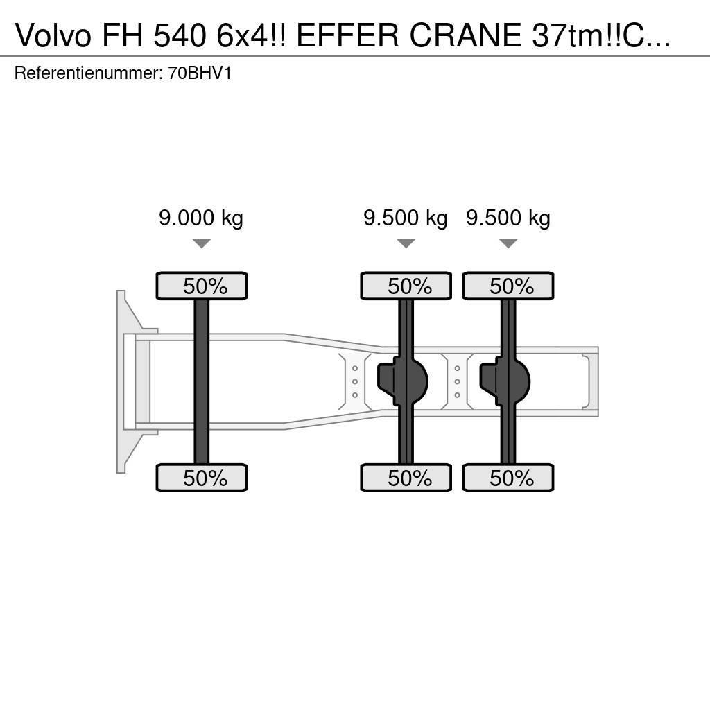 Volvo FH 540 6x4!! EFFER CRANE 37tm!!CUSTOM BUILD!!TOP!! Tractor Units