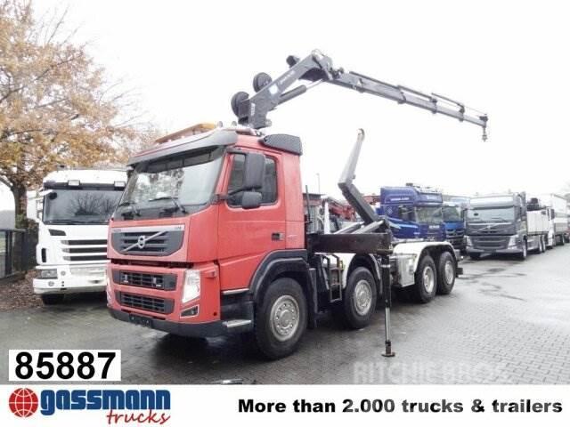 Volvo FM 460 8x2-6, Lenk-/Liftachse, Kran HMF 2020-K4, Hook lift trucks