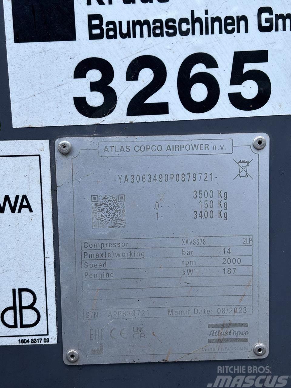 Atlas Copco XAVS 378 Compressors