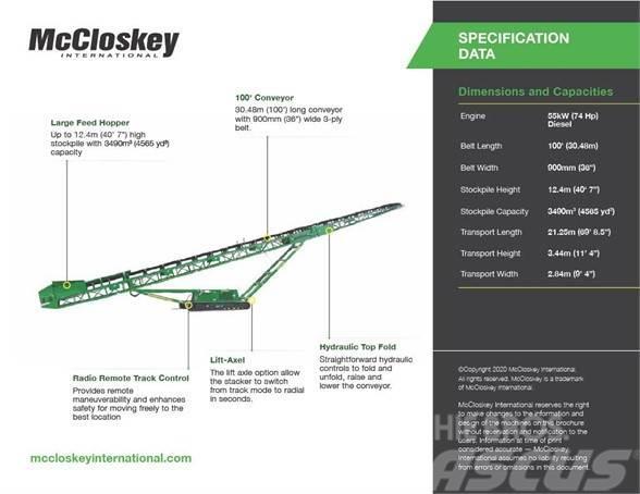 McCloskey ST100TLA Conveyors