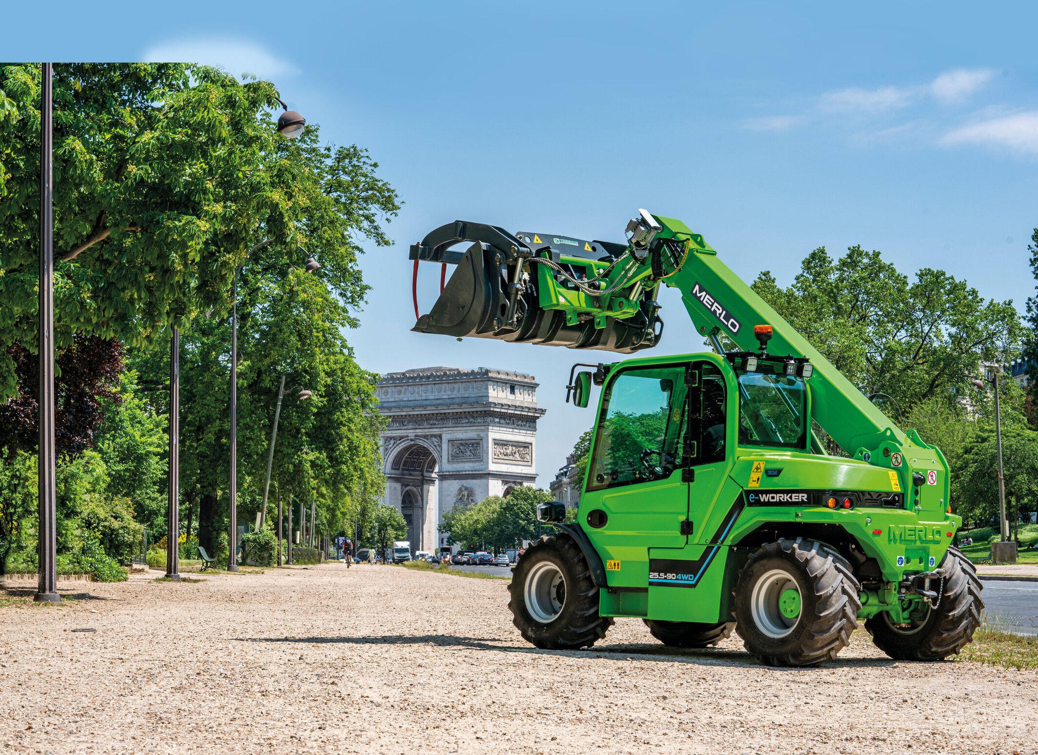 Le novità del sollevatore full-electric e-WORKER Merlo: più silenzioso, più digitale