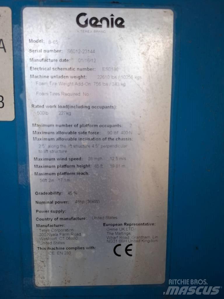 Genie S 65 Piattaforme a braccio telescopico