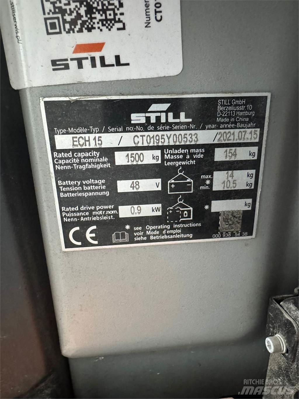 Still ECH 15 Transpallet manuale