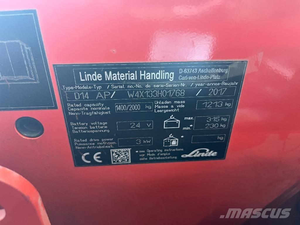 Linde D 14 AP Carelli stoccatori  automatici-usati