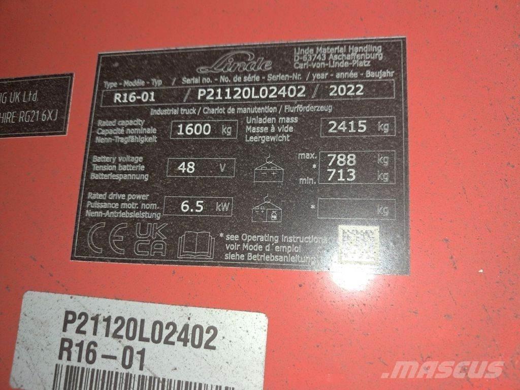 Linde R16-01 Carrelli elevatori elettrici
