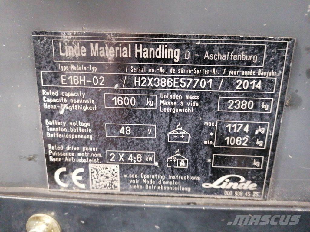 Linde E16H-02 Carrelli elevatori elettrici