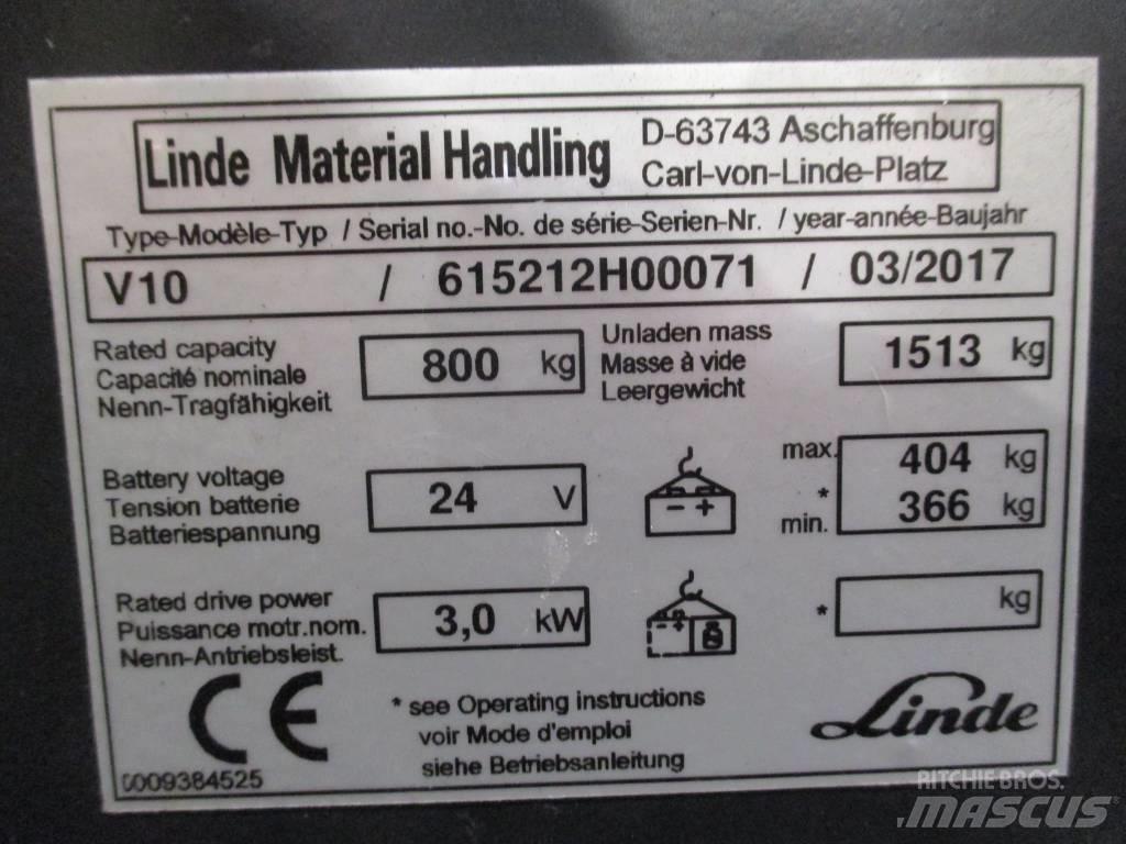Linde V 10 Commissionatore alto livello