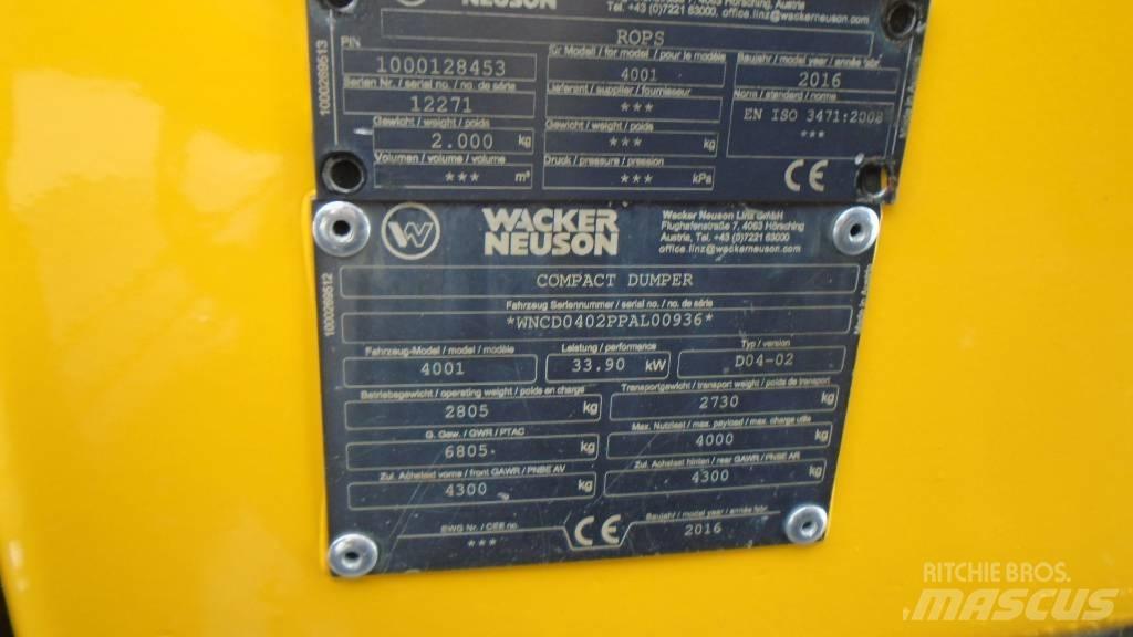 Wacker Neuson 4001 s Mini dumper