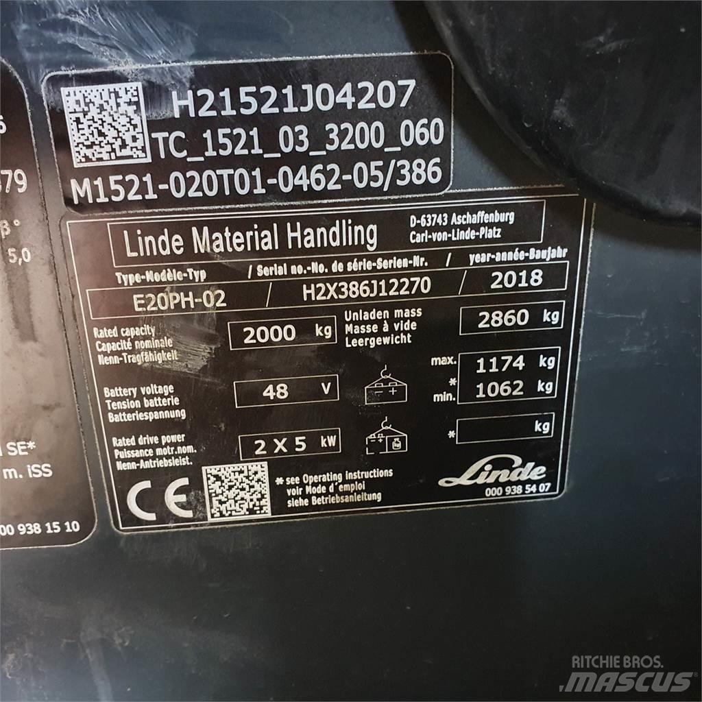 Linde E20PH Carrelli elevatori elettrici