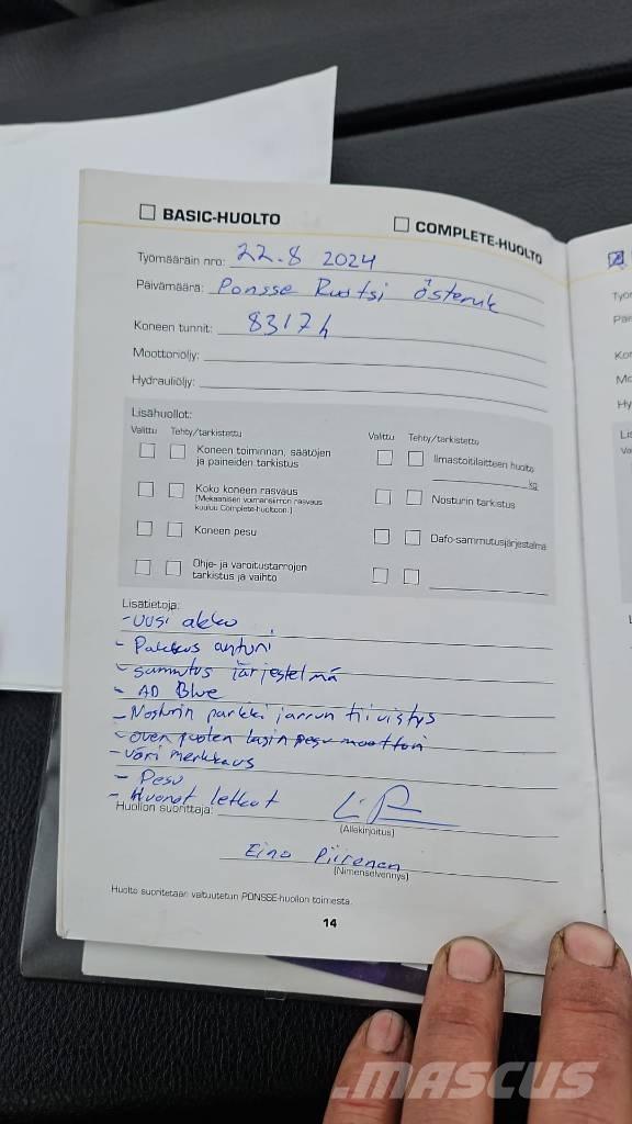 Ponsse ERGO 8W Abbattitrici, Disboscatrici
