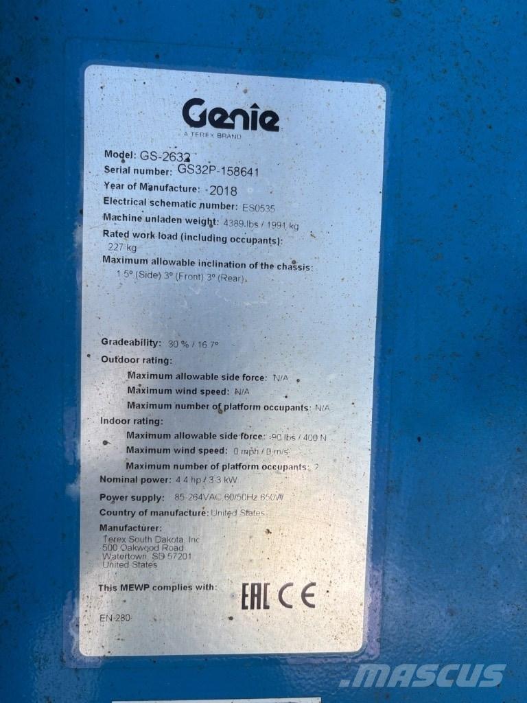 Genie GS 2632 Piattaforme a pantografo