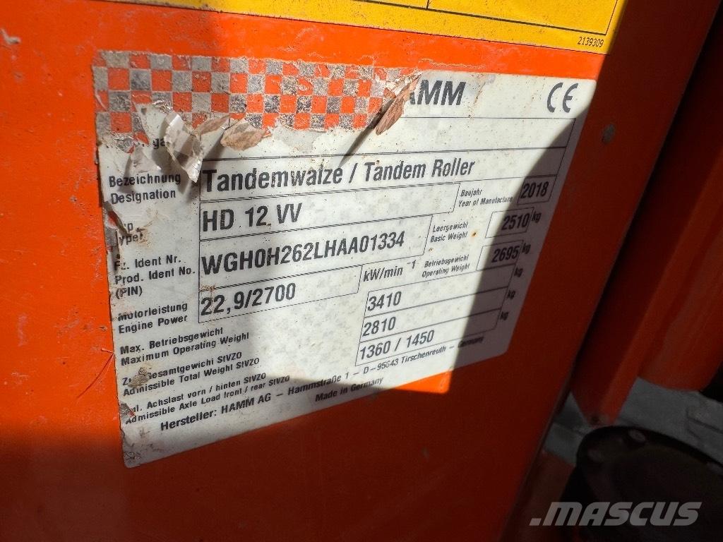 Hamm HD 12 VV Rulli a doppio tamburo
