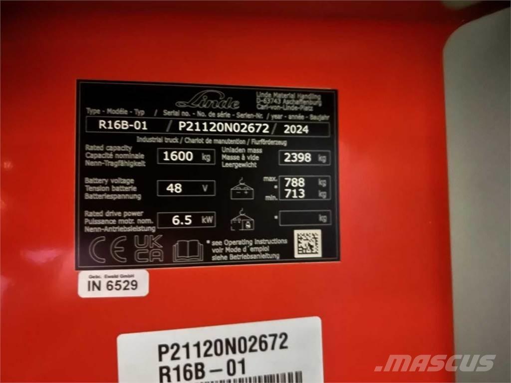Linde R16B Carrello retrattile