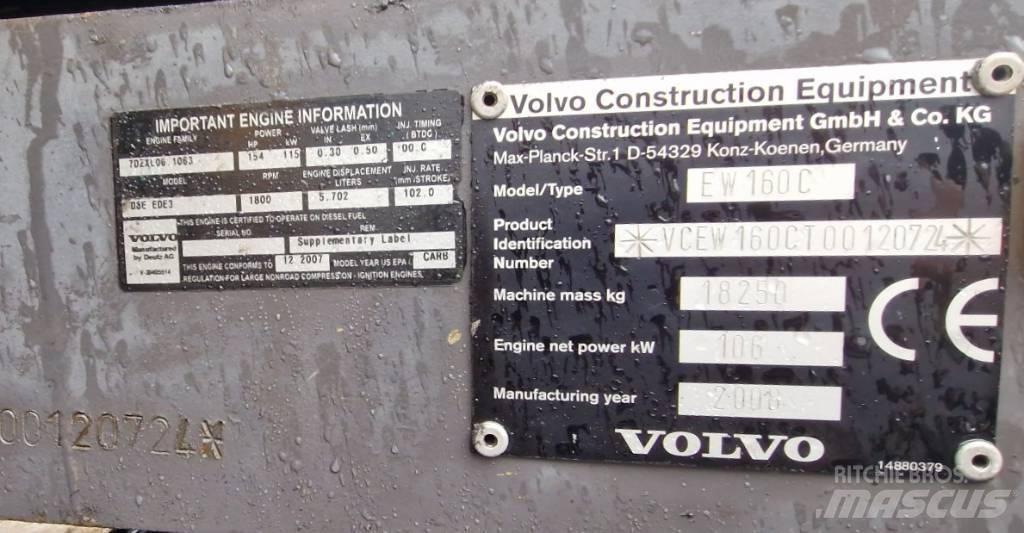 Volvo EW160C Escavatori gommati