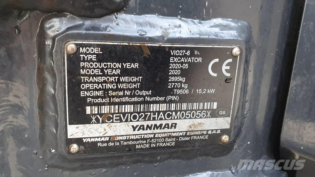 Yanmar VIO 27-6 Miniescavatori