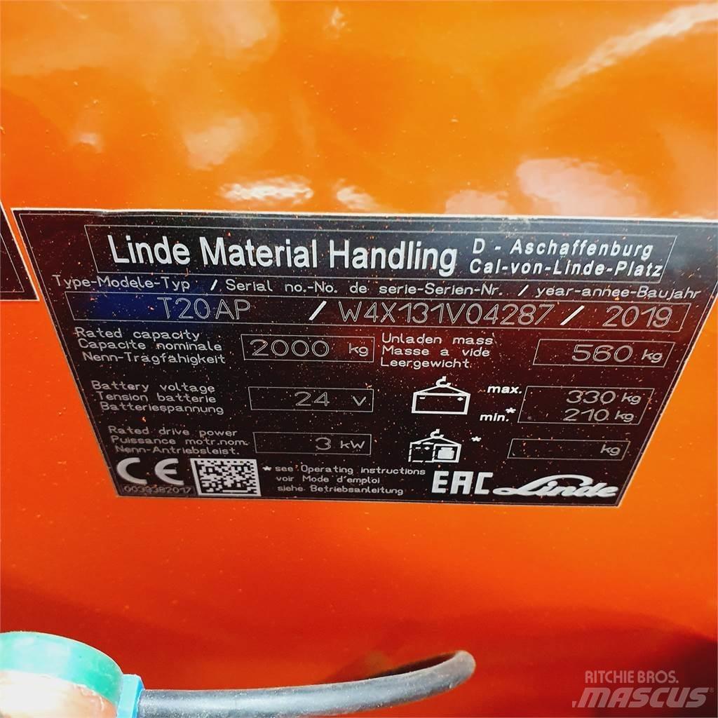 Linde T20AP kurz Transpallet manuale