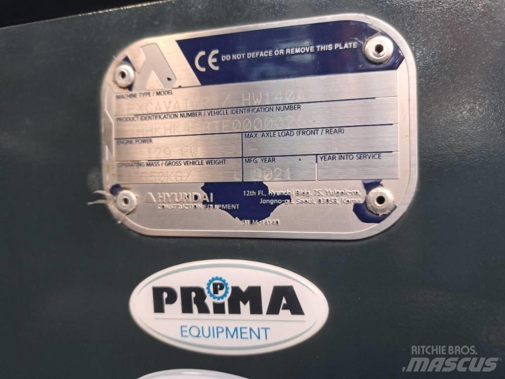 Hyundai HW140A Escavatori gommati