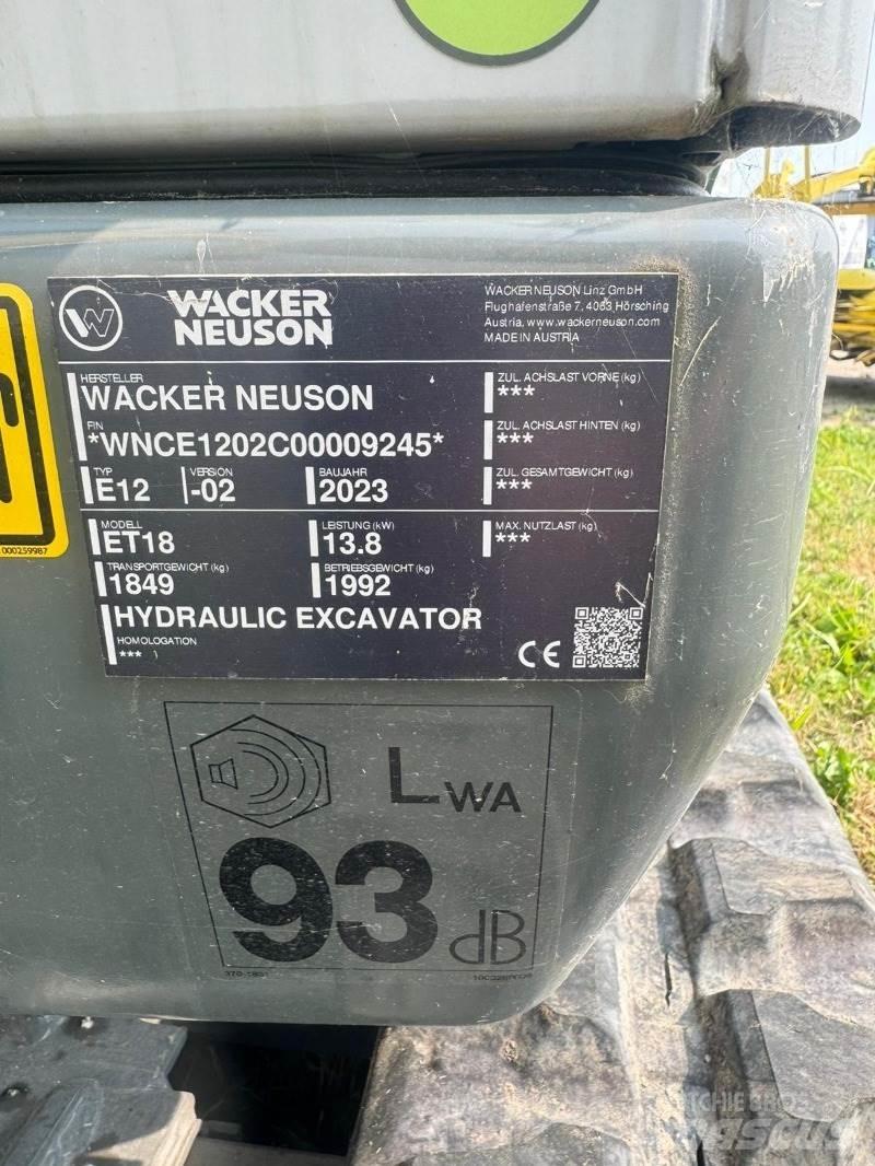 Wacker ET 18 Miniescavatori