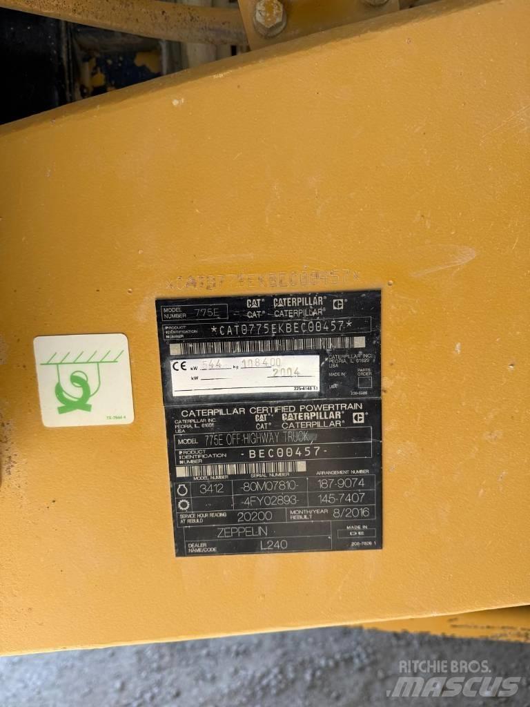 CAT 775 E Dumper a telaio rigido
