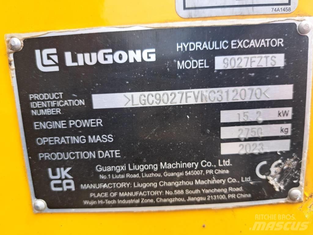 LiuGong 9027 FZTS Miniescavatori