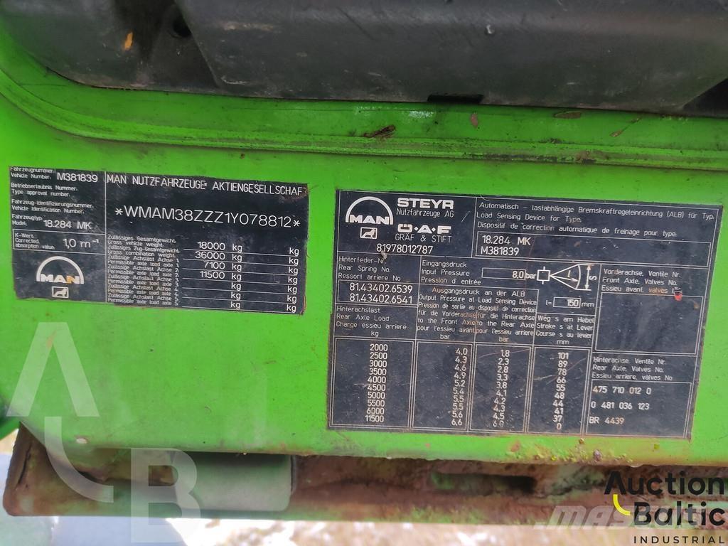 MAN 18.284 Camion con cassone scarrabile