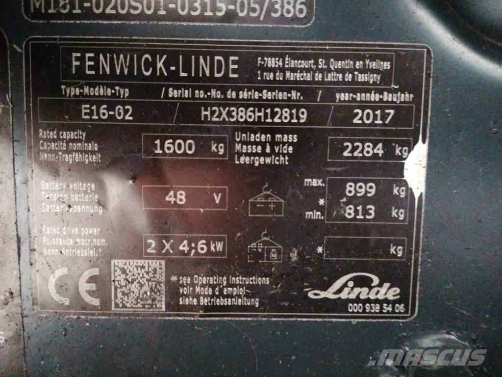 Linde E16-02 Carrelli elevatori elettrici