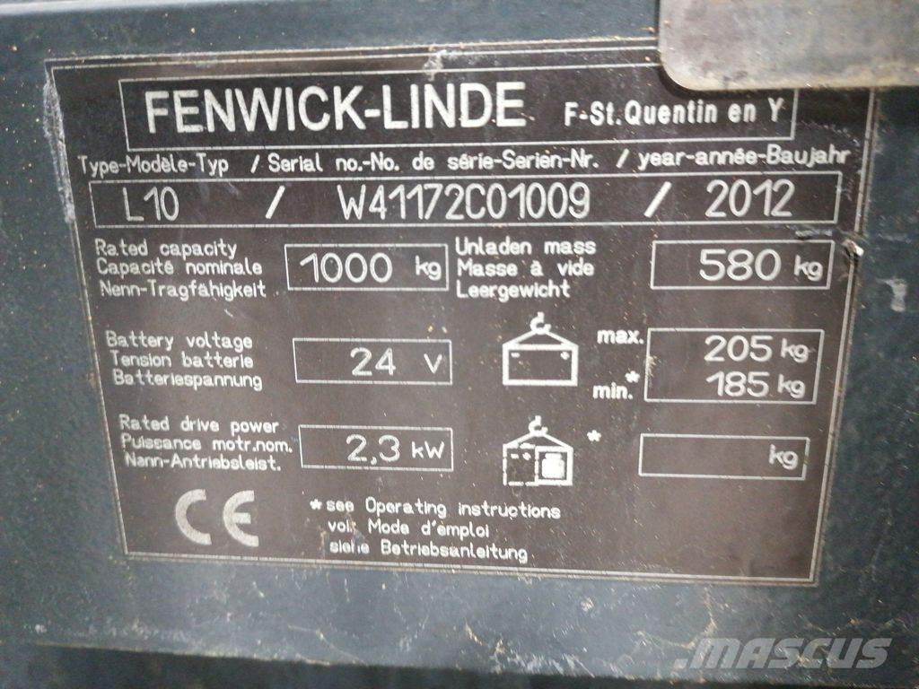 Linde L10 Transpallet uomo a terra