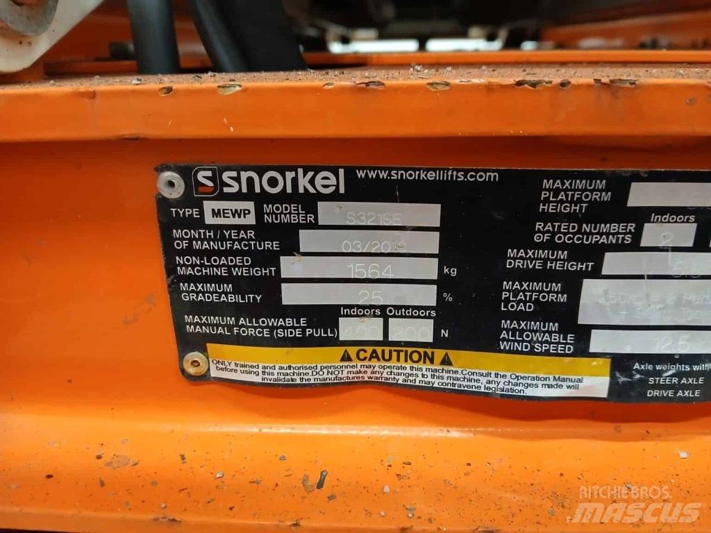 Snorkel S 3219 E Piattaforme a pantografo