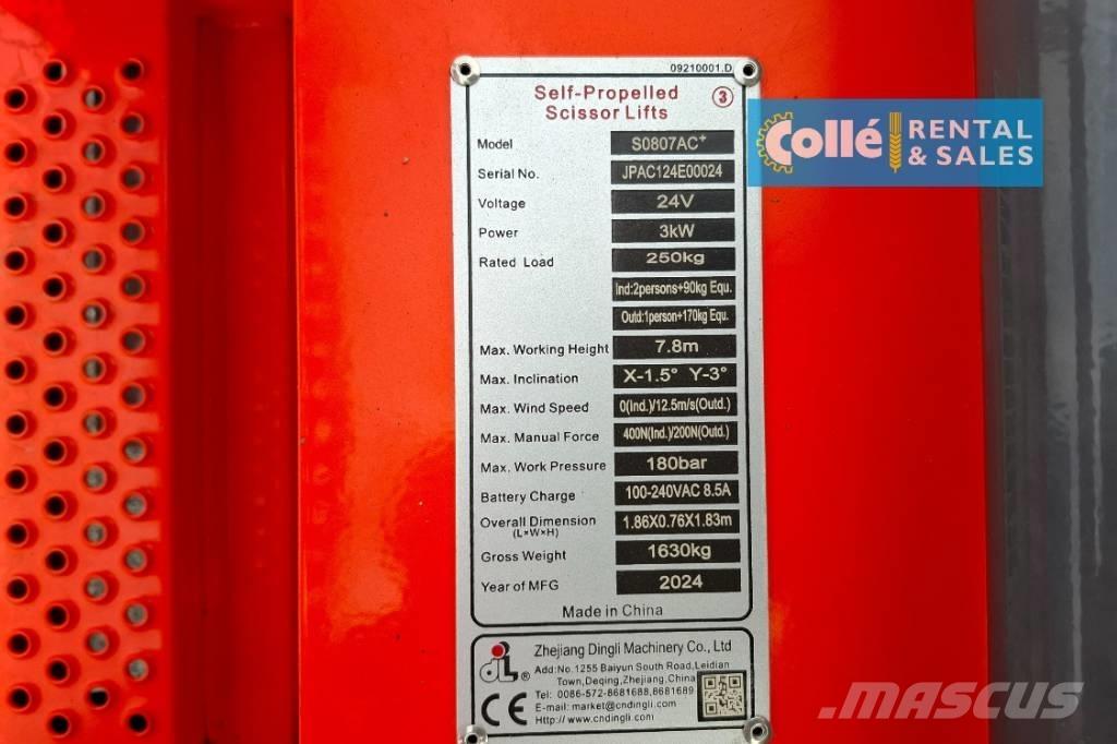 Dingli S0807AC+ | 2025 Piattaforme a pantografo